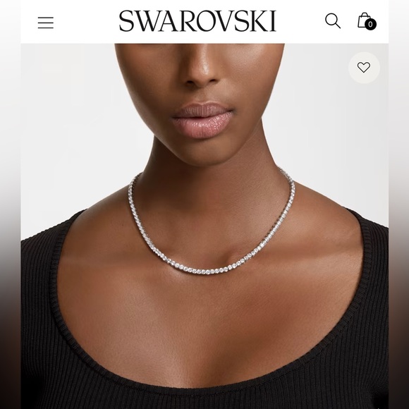 Zwarovski tennis necklace - Picture 2 of 3